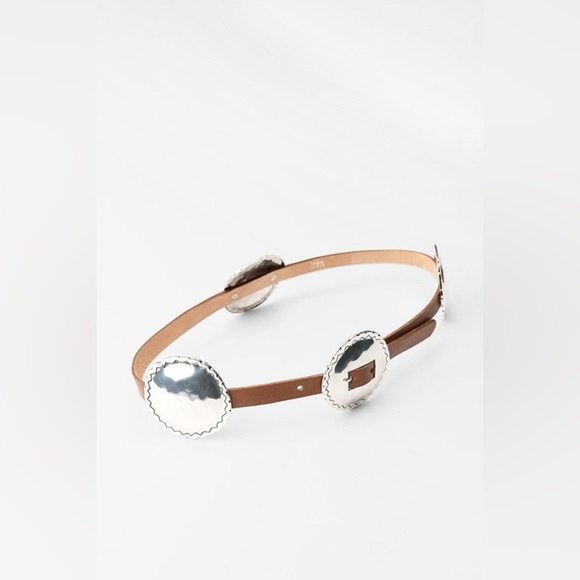Zara Leather Belt with Hewn brown main image 11